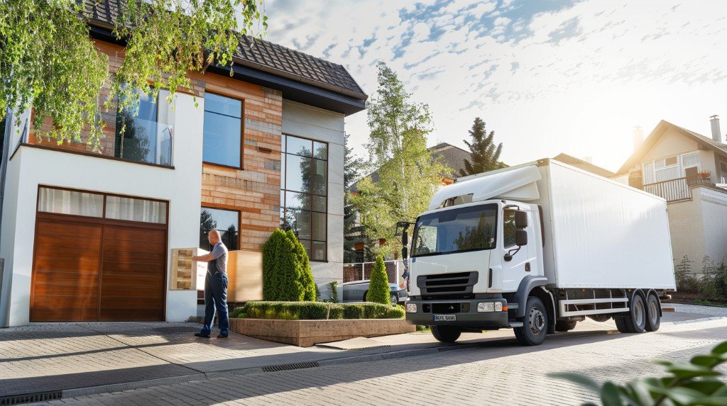 Fourgon et équipe en intervention résidentielle