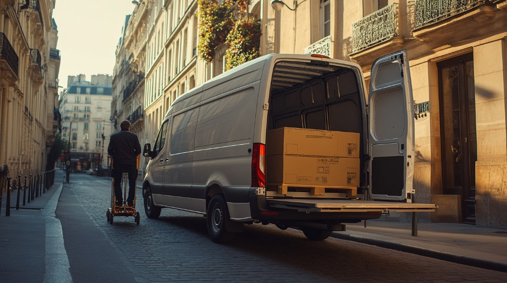 Fourgon 20 m³ en livraison